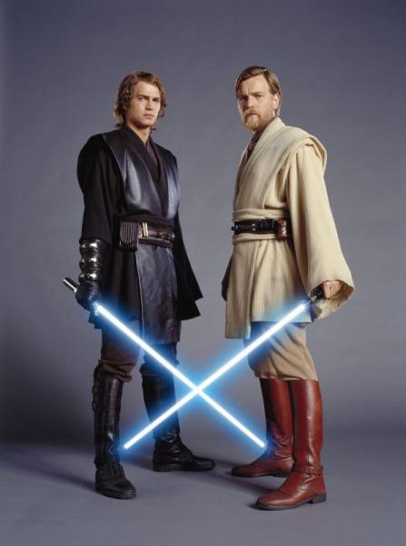 STAR WARS - anakin skywalker (hayden christensen) et obi-wan kenobi (ewan mcgregor)