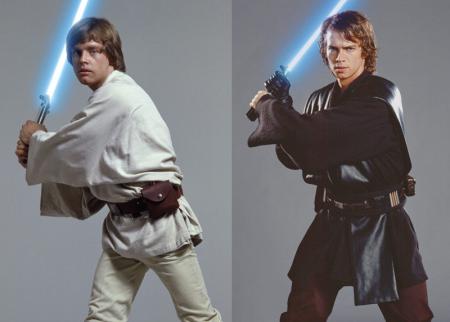 STAR WARS - luke skywalker et anakin skywalker 